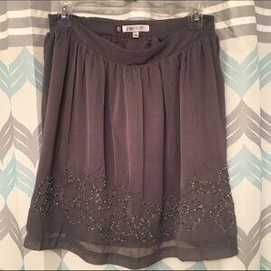 Jennifer Lopez Gray Beaded Skirt